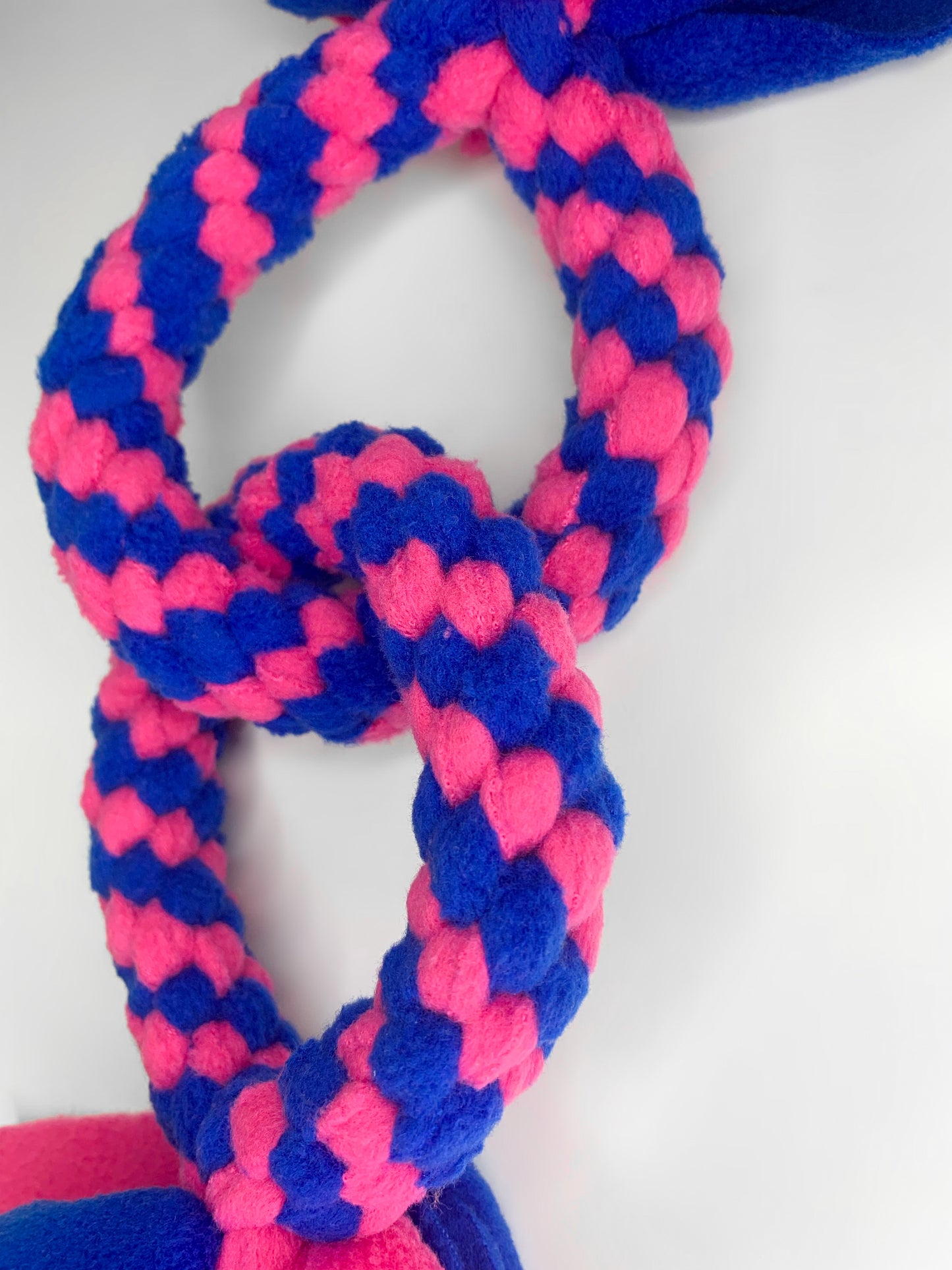 Small Double Circle Tug - Pink and Blue - CanineCraftsUK