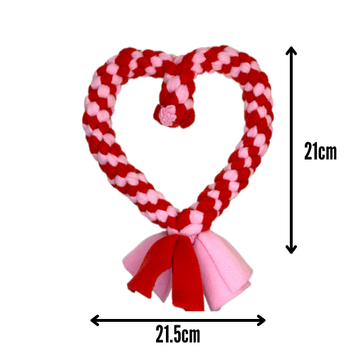 Medium Love Heart Tug Toy - CanineCraftsUK