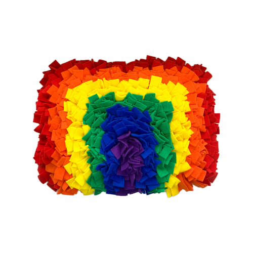 Rainbow snuffle mat enrichment for dogs