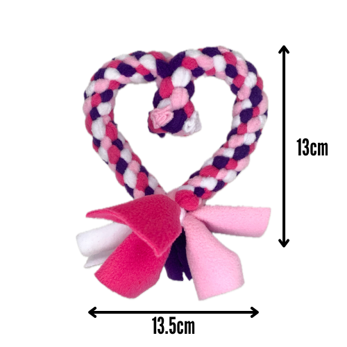 Small Love Heart Tug Toy - CanineCraftsUK