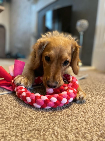 Medium Love Heart Tug Toy - CanineCraftsUK