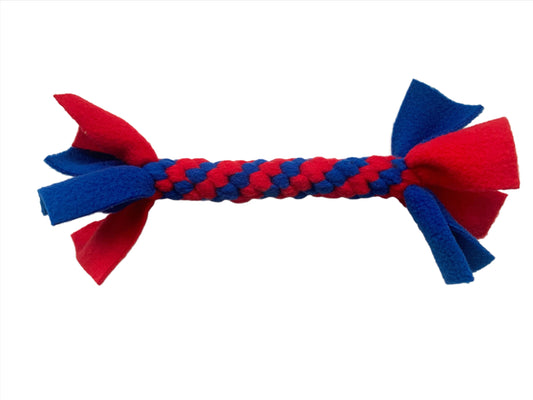 Red and blue small dog toy