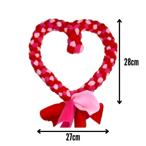 Large Love Heart Tug Toy - CanineCraftsUK