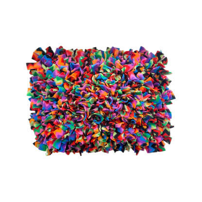 Multicoloured snuffle mat handmade in England uk