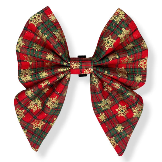 festive dog sailor bow