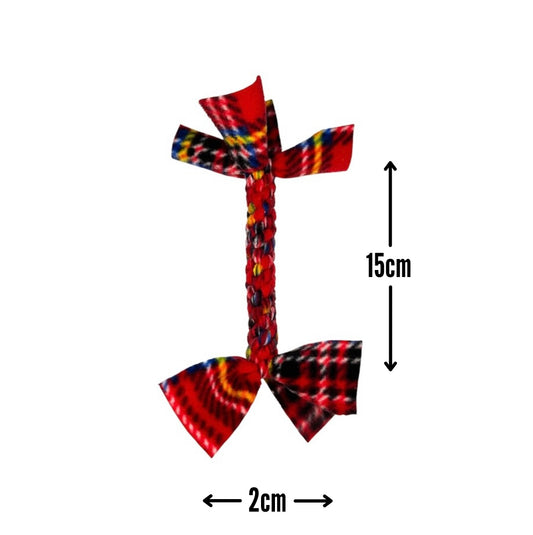 tartan dog toy